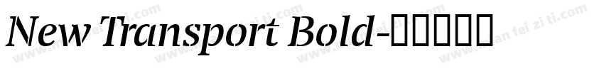 New Transport Bold字体转换